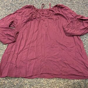 Purple rayon top sz. L